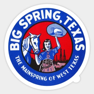 1940s Big Spring Texas Sticker